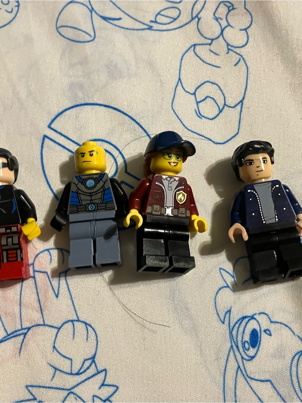 LEGO Minifigure Lot - Red Jacket Female & Assorted Male Figures